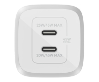 BELKIN Podwójna ładowarka ścienna USB-C GaN z PPS 45 W WCH011vfWH - 1082674 - zdjęcie 2